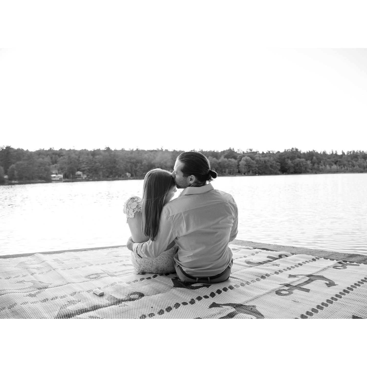 Engagement photo at the Schuh lakehouse where we met