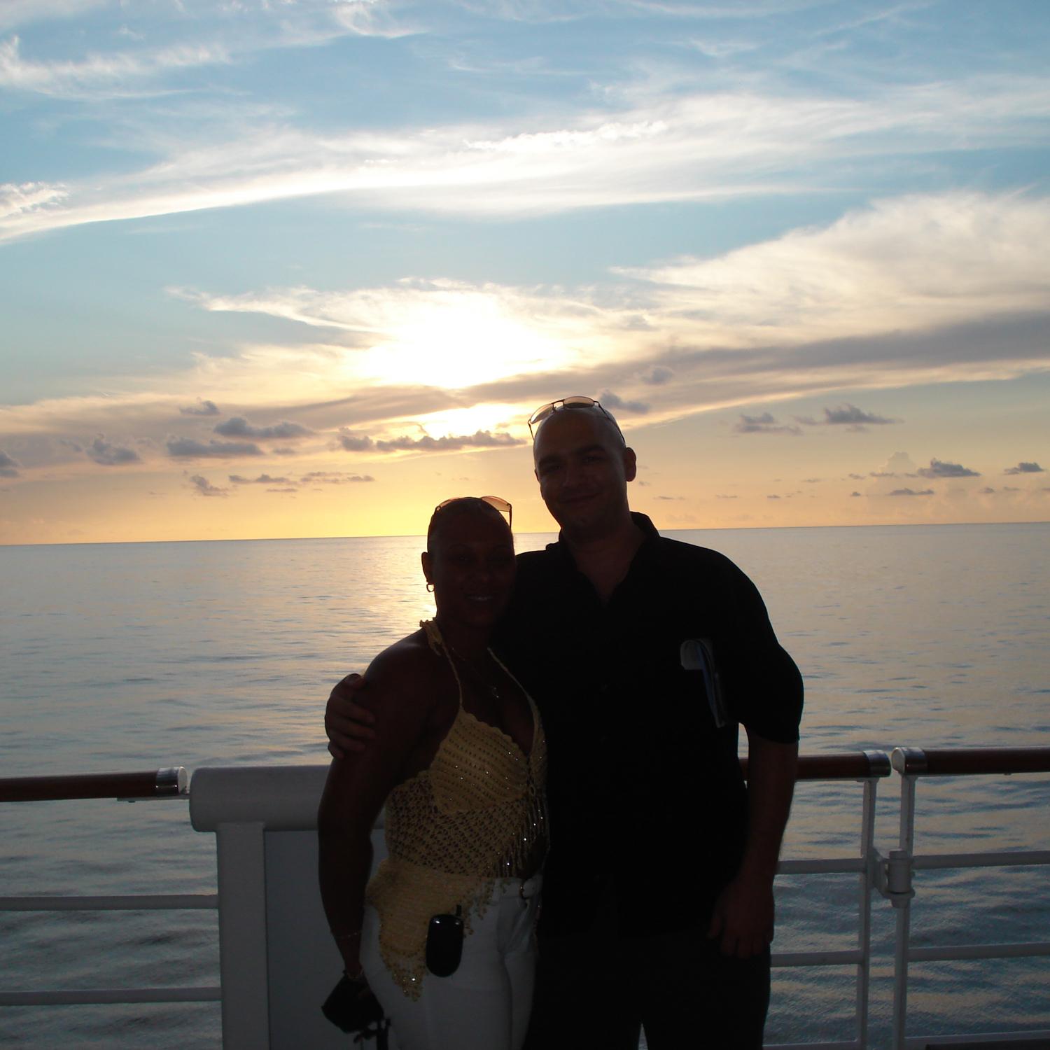 Sailing the ocean in the Caribbean. Our first real vacation together. #CarnivalCruise