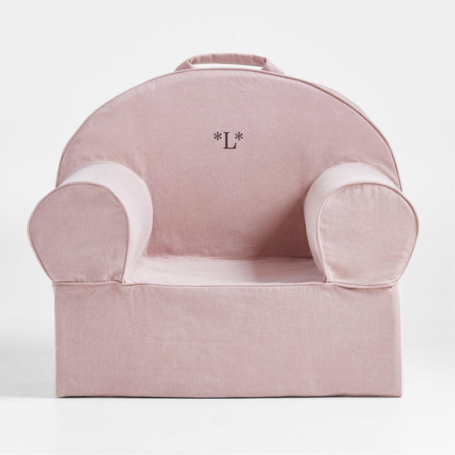 Large Lilac Mauve Organic Cotton Kids Lounge Nod Chair