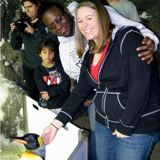 Jan. 2010 - Richard surprised Annie with behind the scenes penguin tour!