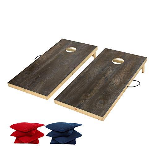 TIANNBU Cornhole Game Cornhole Lights Cornhole Boards Regulation Cornhole Set Bean Bags Toss Game All Weather Corn Hole Board with 8 Bean Bags Portable for Indoor Outdoor