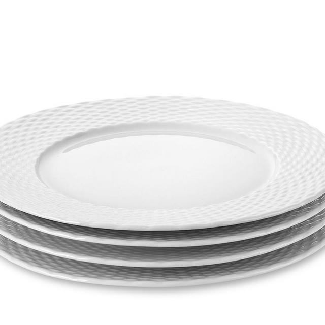 Pillivuyt Basketweave Porcelain Dinner Plate, Each