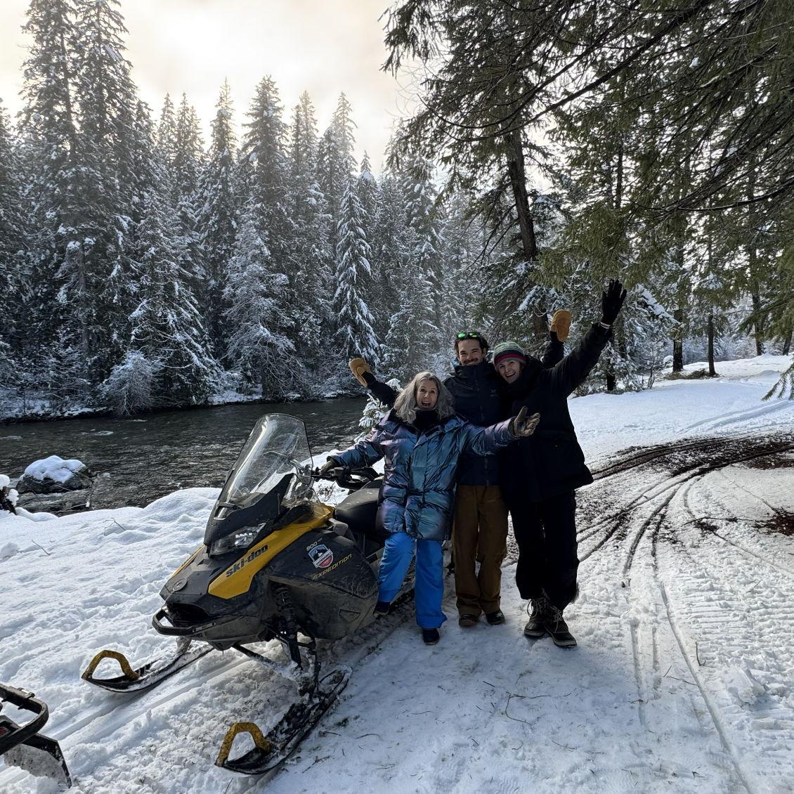 Adventures snowmobiling with Carol over Christmas