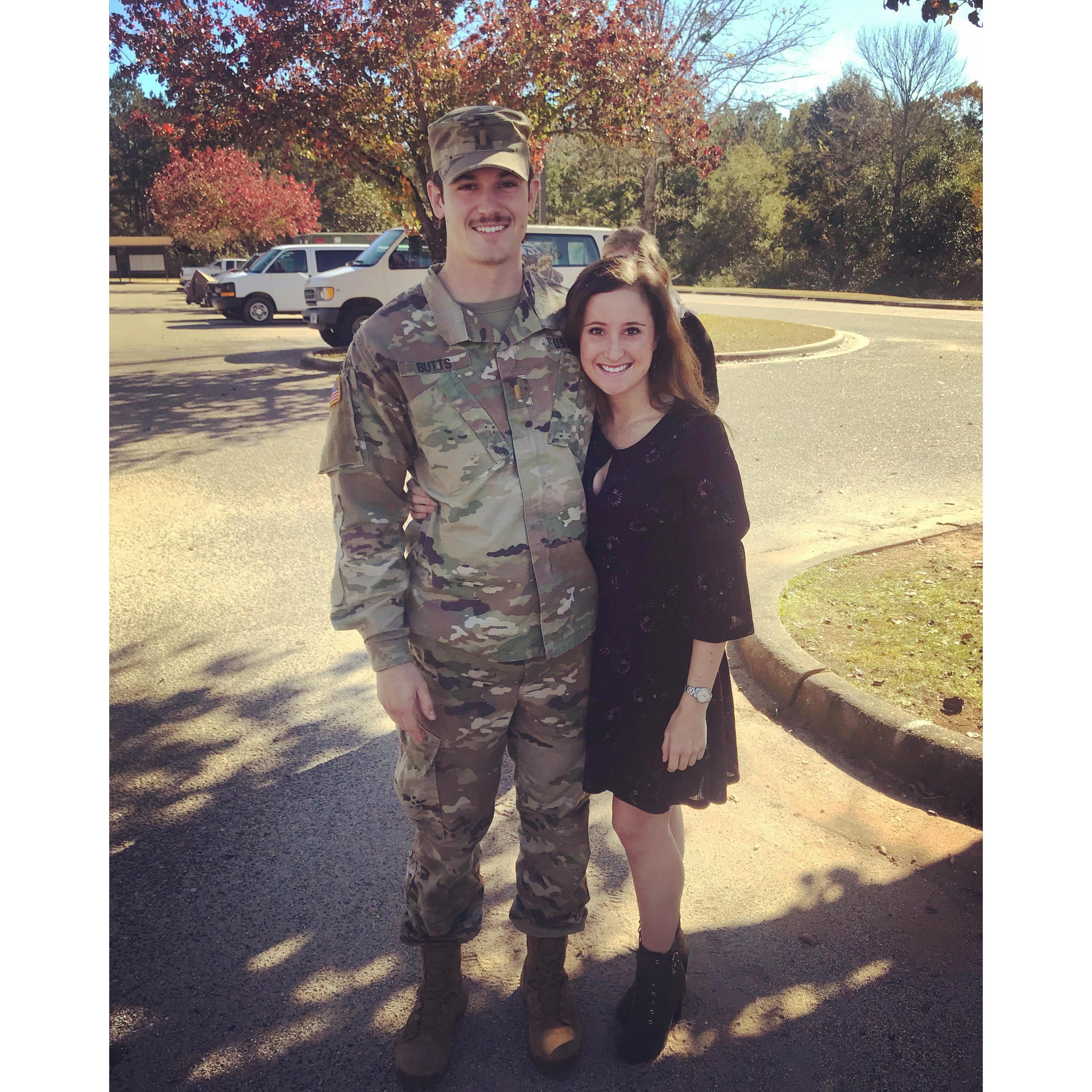 At Kenneth’s SERE (Survival, Evasion, Resistance and Escape) graduation at Flight School in November 2017.