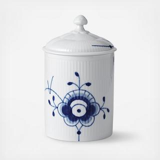 Blue Fluted Mega Jar with Lid