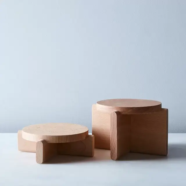 Beechwood Plant Pedestals (Set of 2)