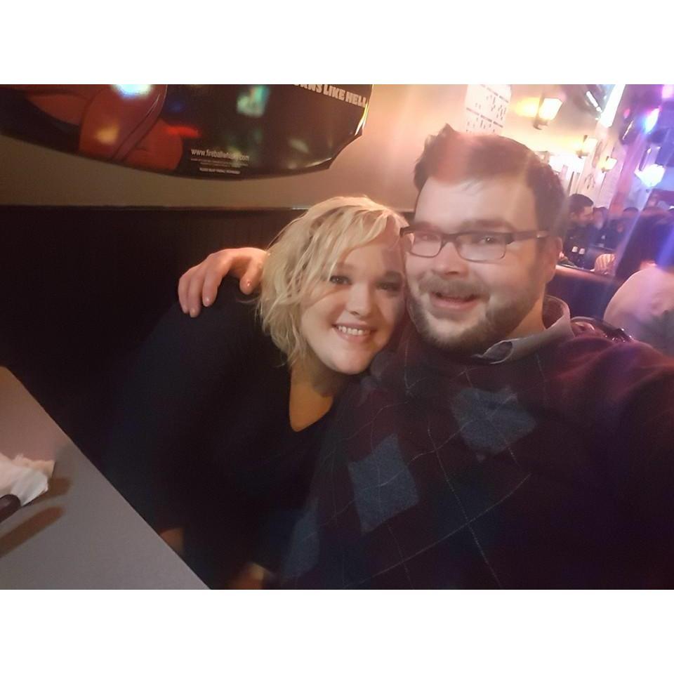 Our very first photo together circa January 2016.