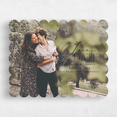 Black Wedding Save the Date - Poplar Landscape
