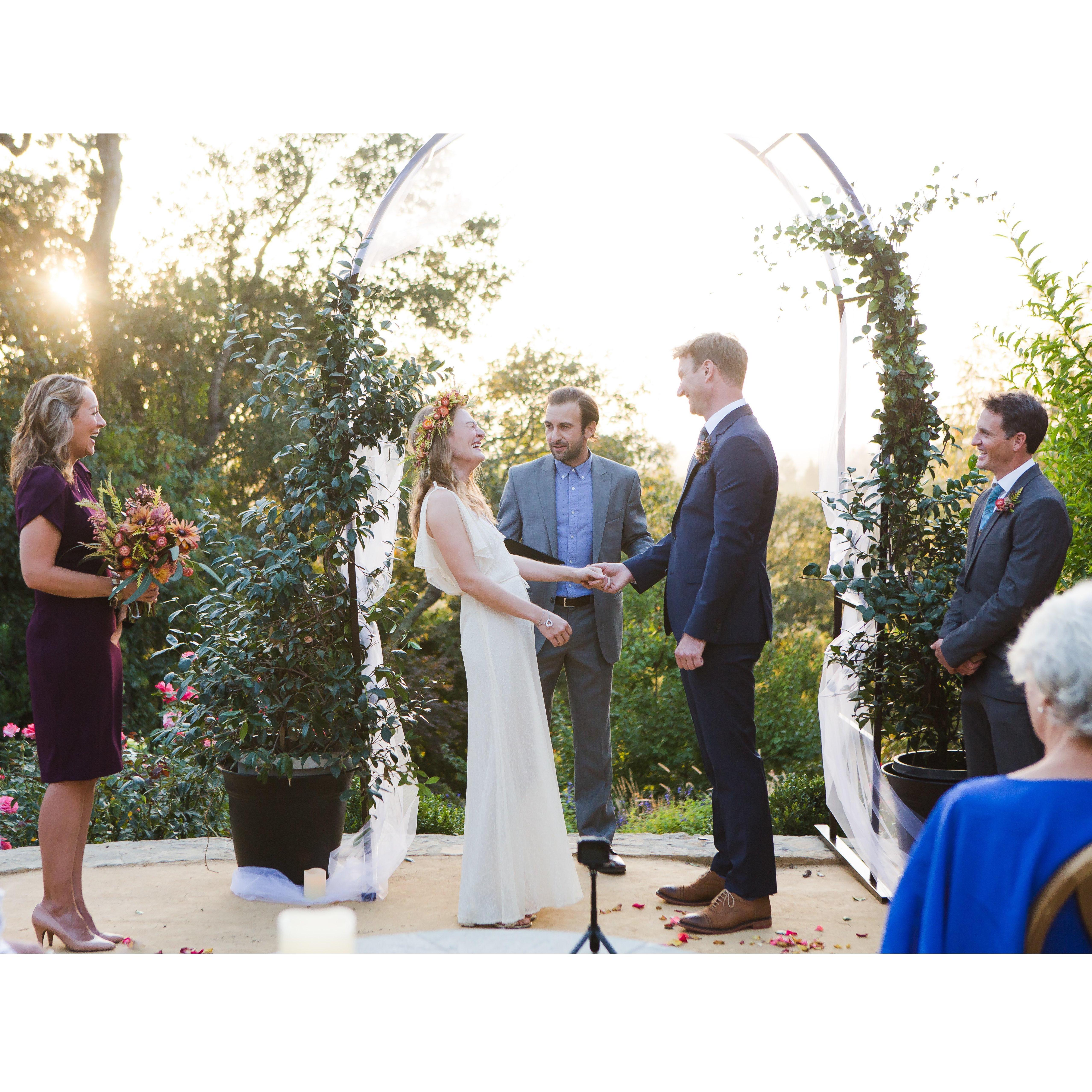 Lizzie's older brother, Patrick, officiated the wedding and had everyone laughing and crying. He did an incredible job!