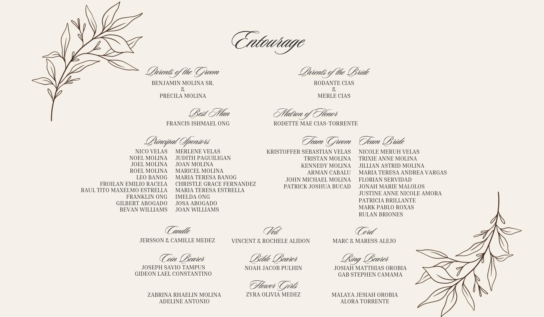 The Wedding Website of Benjamin Molina Jr. and Brigette Anne Cias