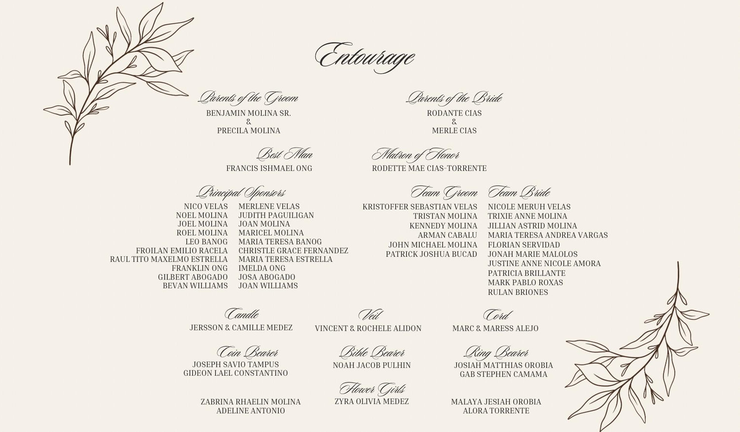 The Wedding Website of Benjamin Molina Jr. and Brigette Anne Cias