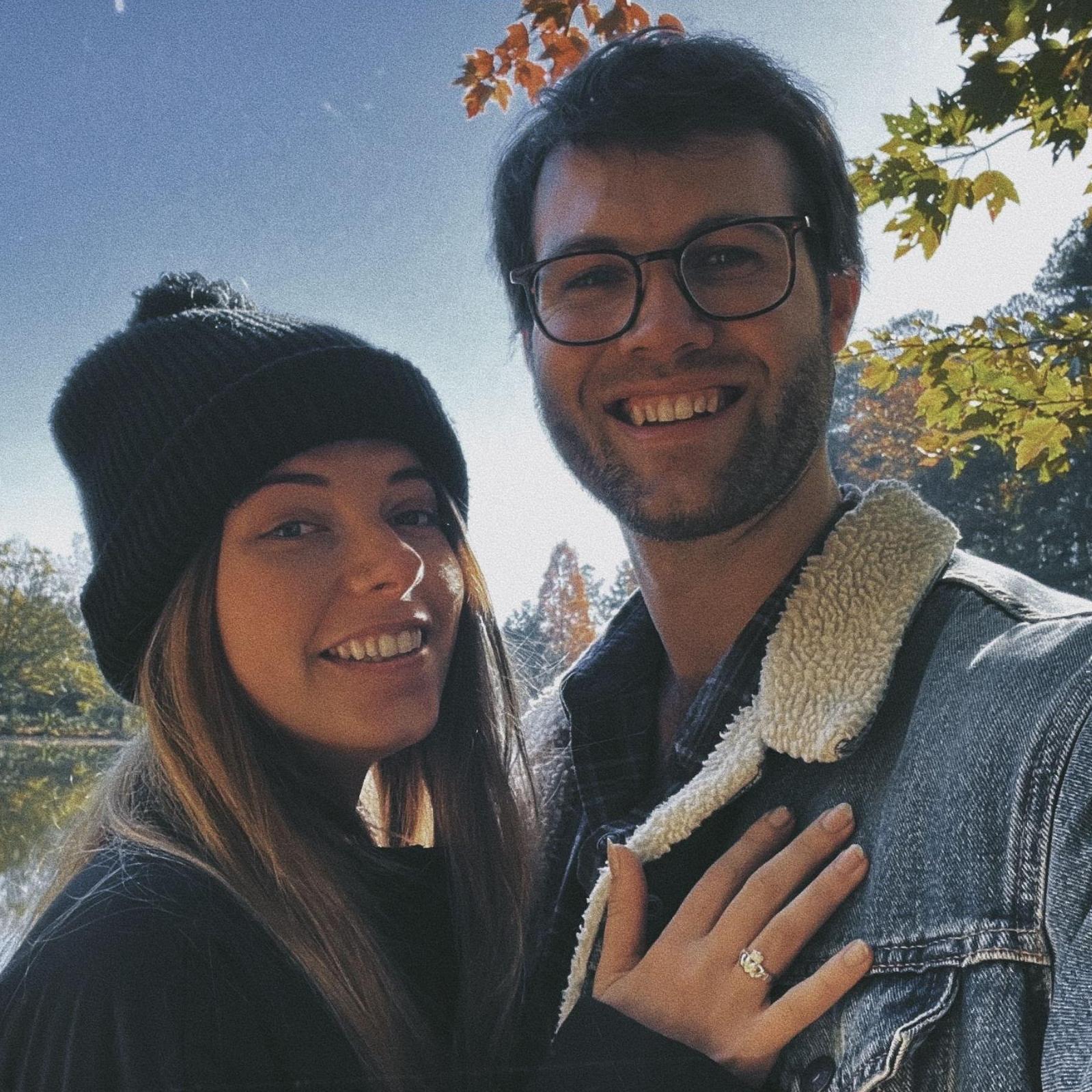 We got engaged at the Chattahoochee Nature Center, the same place we met. ◦Roswell, Georgia - November 2023◦