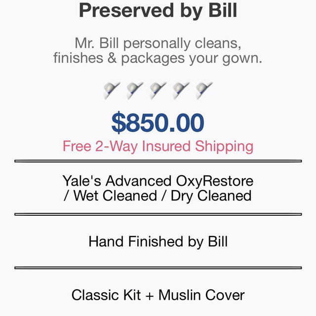 Dress Cleaning & Preservation