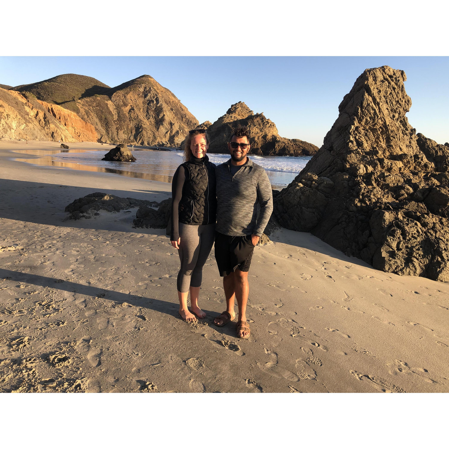 Pitstop at Pfeiffer Beach driving up the coast of CA.