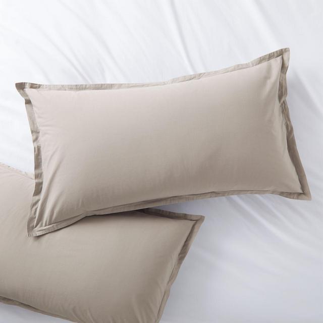 Parachute Brushed Cotton Grey King Shams, Set of 2