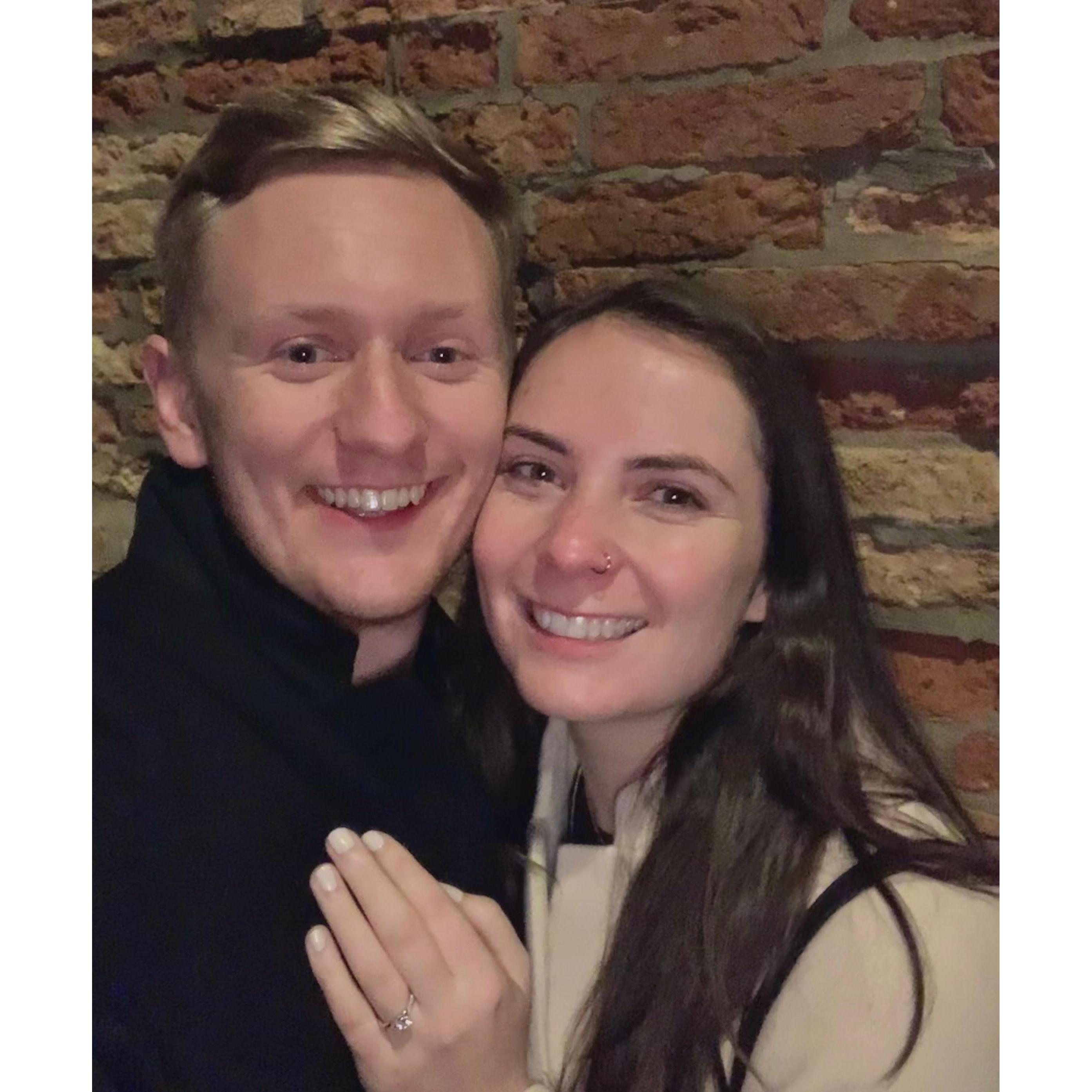 Scott proposed on a windy, freezing evening on a bridge in Venice, Italy.