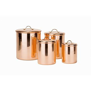 Old Dutch 4 Piece Copper Canister Set (1243)