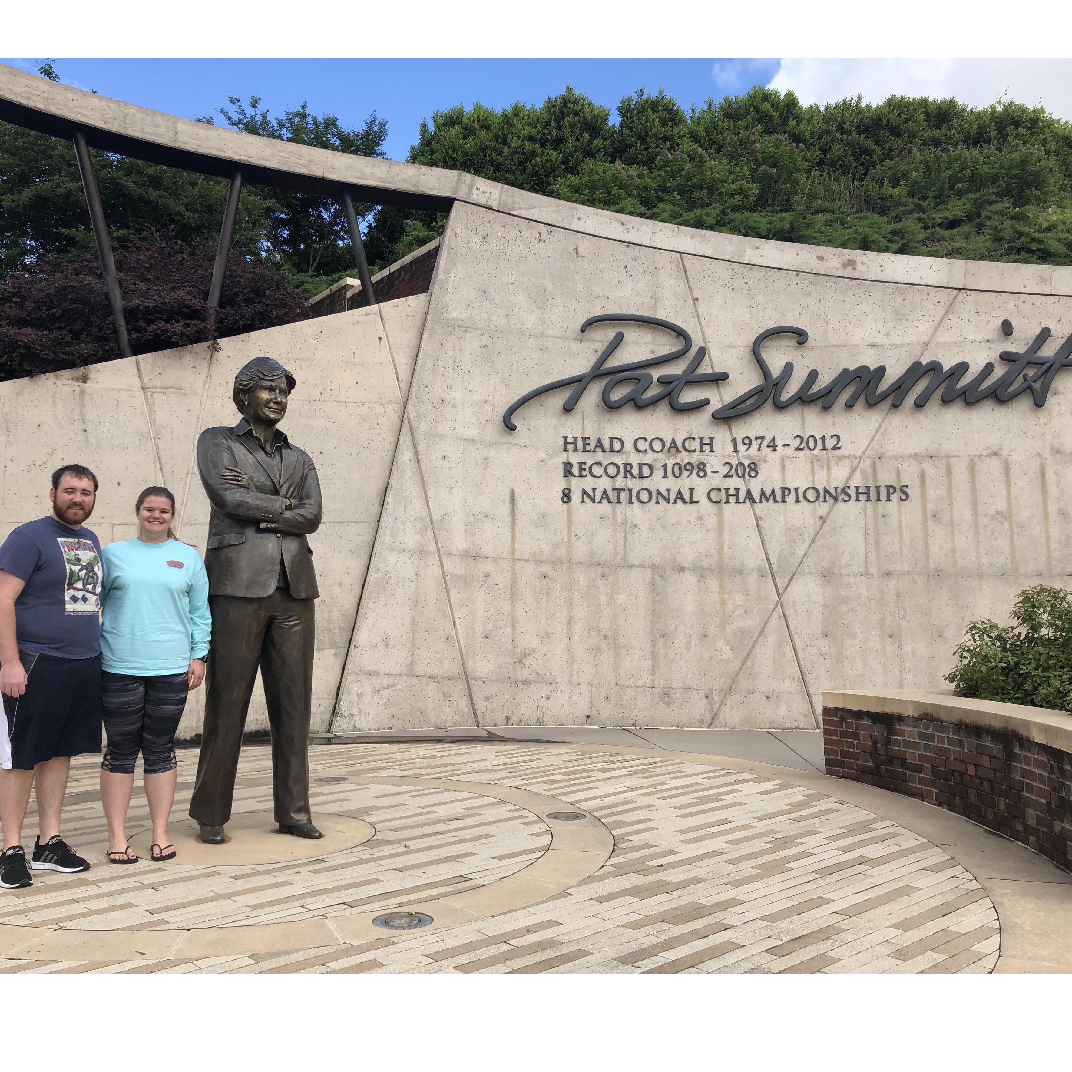 Swinging by to see the memorial of Kari's basketball idol!
