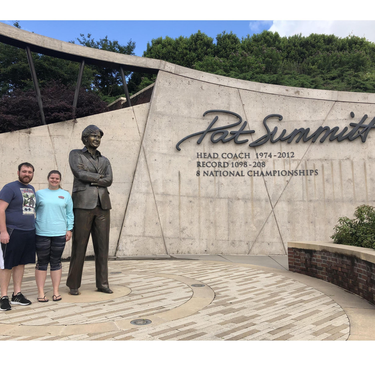 Swinging by to see the memorial of Kari's basketball idol!