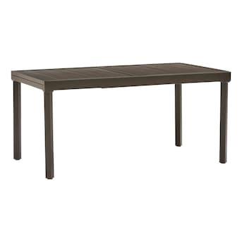 Garden Treasures Pelham Bay Rectangle Extendable Outdoor Dining Table 61-in W x 37-in L