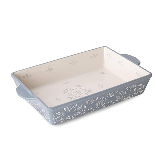 Casserole Dish Baking Dish Ceramic Baking Pan Nonstick Baking Dish Blue Lassagne Pan 9x13 Baking Dishes for oven Casserole Dishes for Kitchen