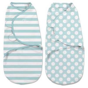 SwaddleMe® Original Swaddle 2pk - Mint Stripes/Dots (L, 4-6mo)