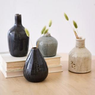Decorative Stoneware Vases, Set of 4