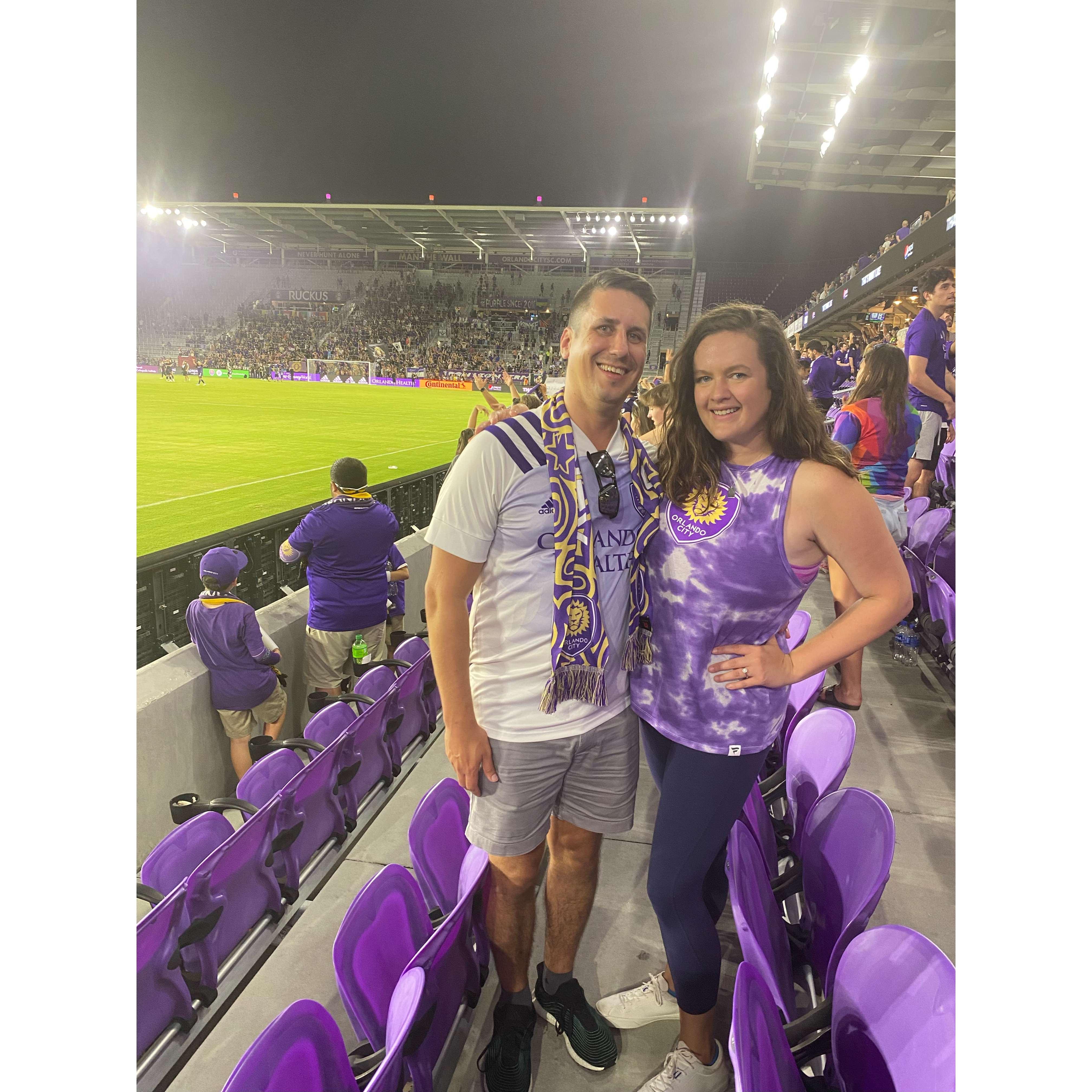 Orlando's winning sports franchise, Doug and Emma celebrated Orlando City's US Open Cup victory. Go City!