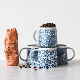 Hand-Stamped Stoneware Mug, Set of 3