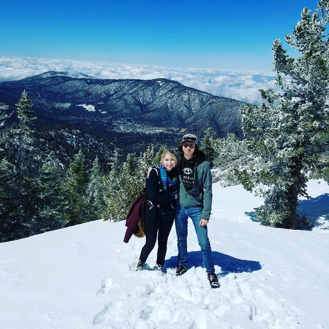 First trip together to visit Kylie's cousin, Aly, and her husband, Greg - Mt. Pinos, 2017