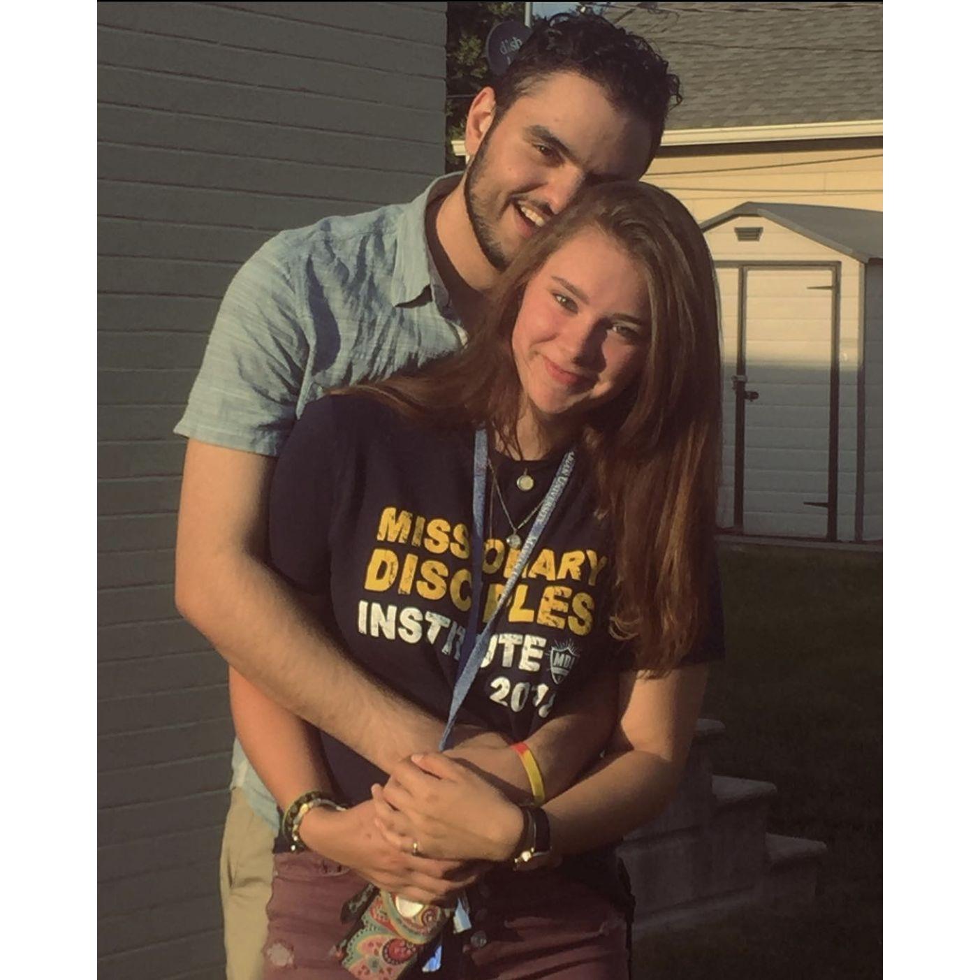 Our first photo together.