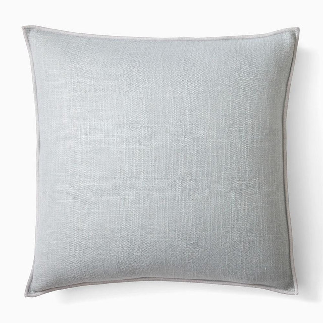 Classic Linen Pillow Cover, 20"x20", Arctic Blue