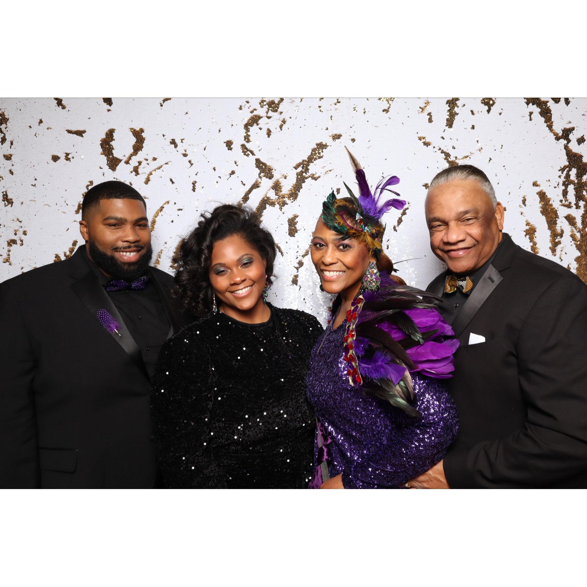 The Bride and Groom with the Bride’s parents