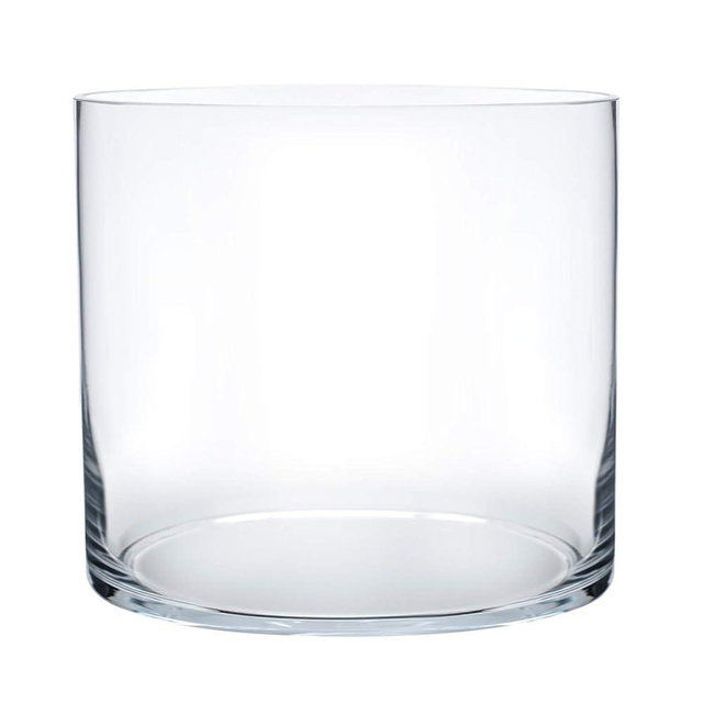 Royal Imports Flower Glass Vase Decorative Centerpiece for Home or Wedding - Cylinder Shape (4" Wide x 4" Tall, Clear)