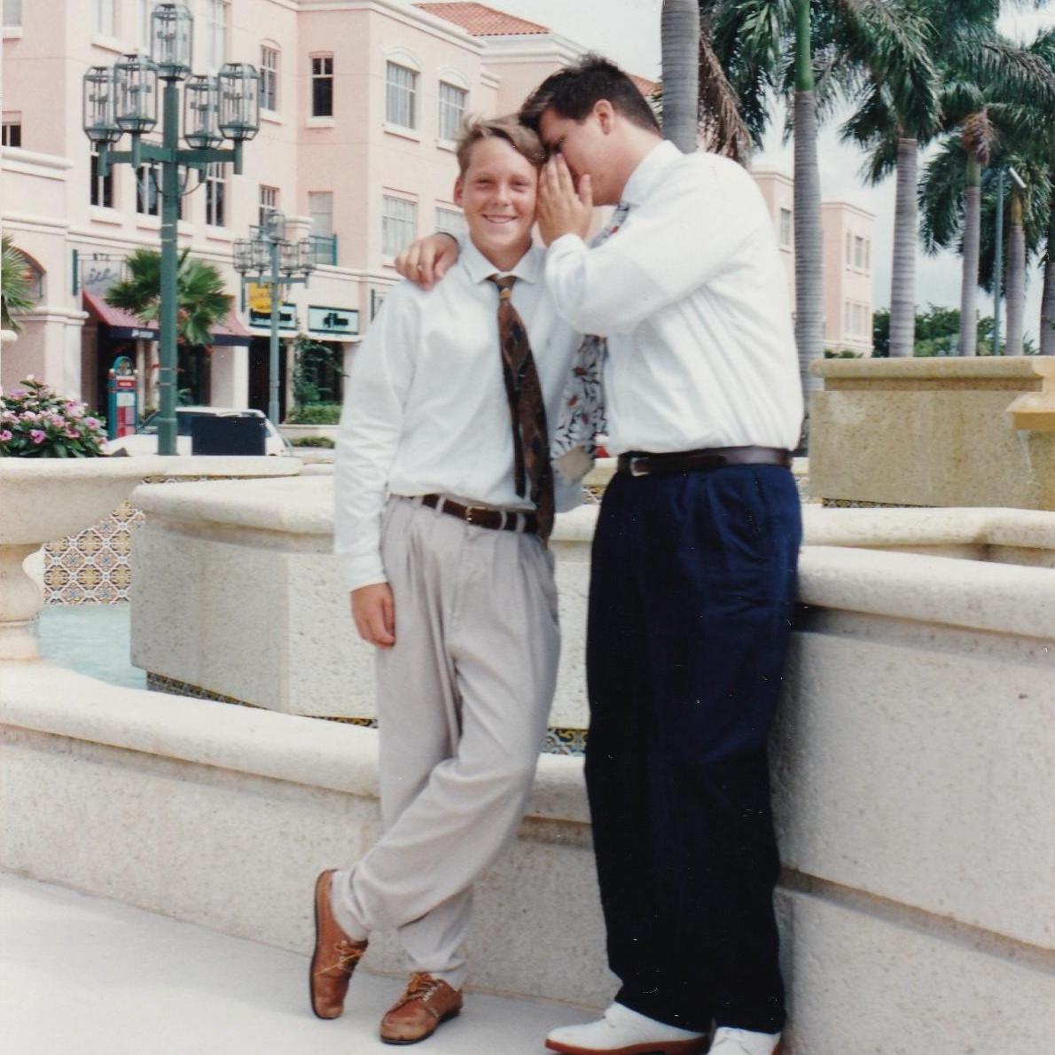 JP being taught the ways by brother-in-law Ron. (Husband to Kris)