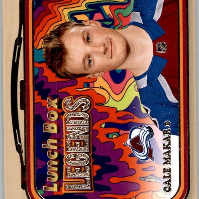 2022-23 Upper Deck Lunch Box Legends #LB-11 Cale Makar Colorado Avalanche Official NHL Hockey Card in Raw (NM or Better) Condition