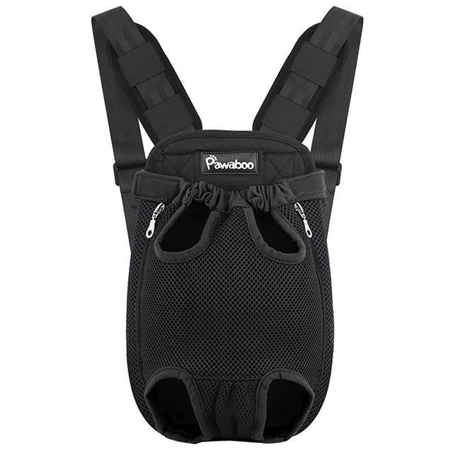 Pawaboo Pet Carrier Backpack, Adjustable Pet Front Cat Dog Carrier Backpack Travel Bag, Legs Out, Easy-Fit for Traveling Hiking Camping for Small Medium Dogs Cats Puppies