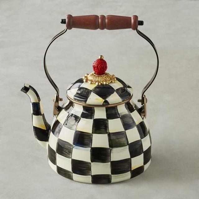 MacKenzie-Childs Teakettle, 2-Qt., Courtly Check