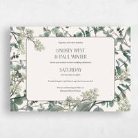 White Wedding Invitation - Terian Landscape