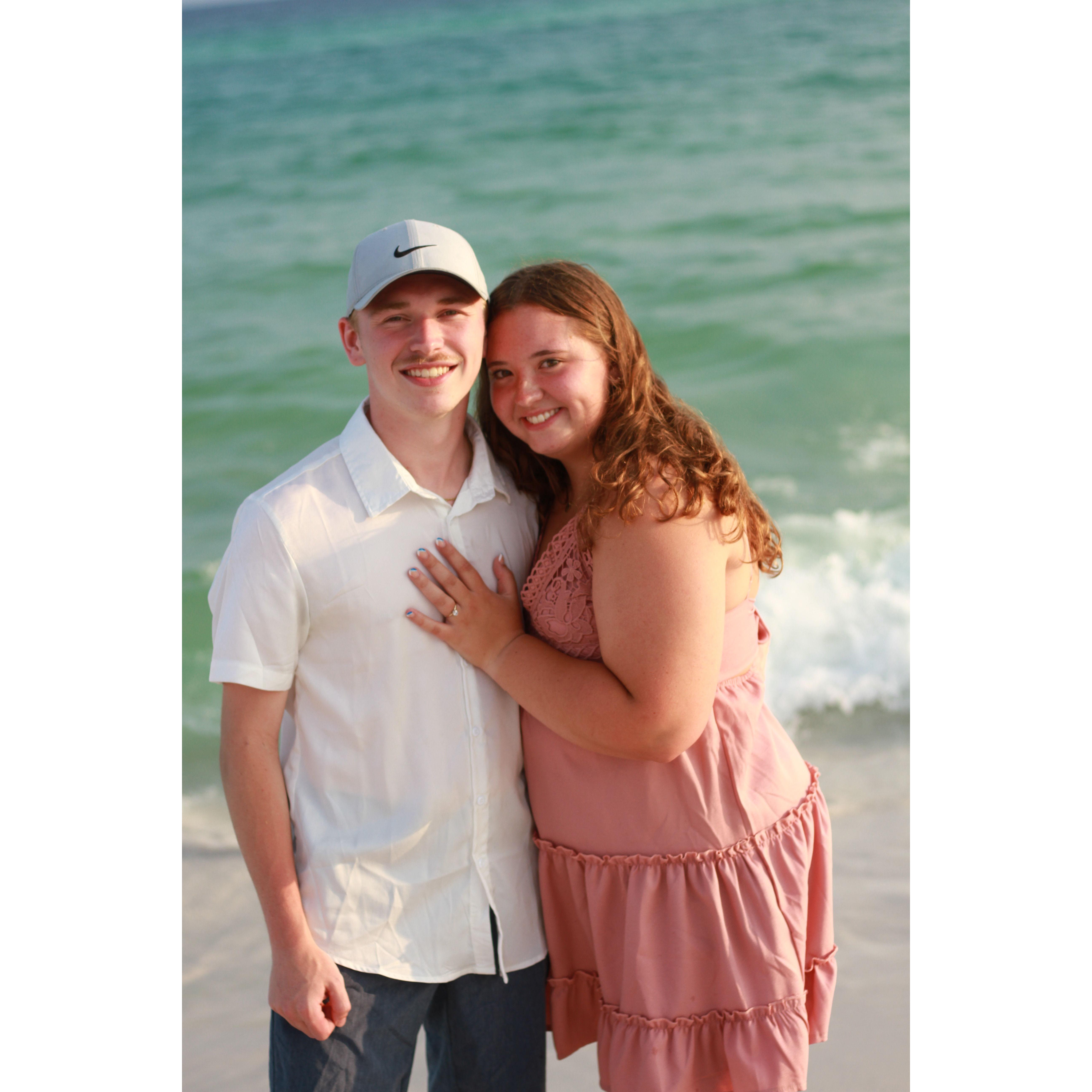 Our nice photo after the proposal!