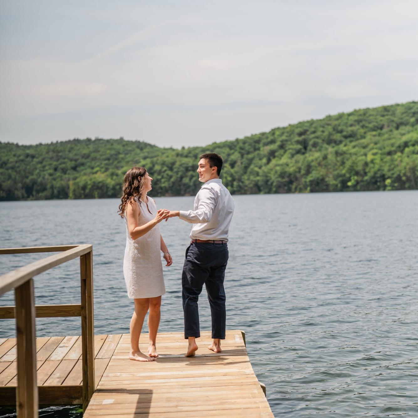 July 2025 - Engagement Photos!! Sunset Lake, Benson, VT (at Abbie’s Grammie’s lake house).