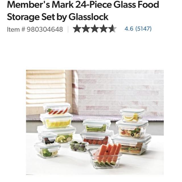 Sam’s Club | Members Mark 24-Piece glads food storage set by glasslock
