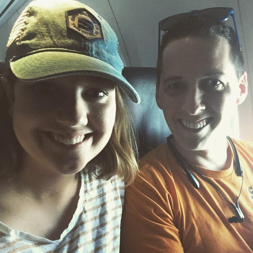 First time flying together after many times flying to each other.