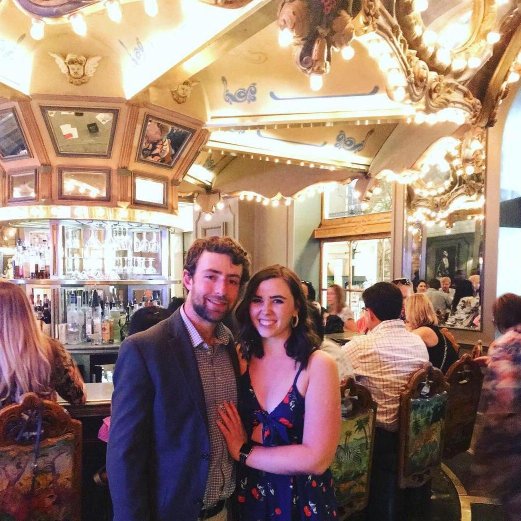 Burke and Maria love to visit unique bars when they travel, like the carousel bar that Ernest Hemingway frequented while living in New Orleans
