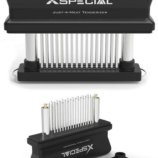 XSpecial Meat Tenderizer Tool 48 Blades Stainless Steel - Easy to Use Clean - Transforms Hard Meat Cuts into Expensive Buttery Goodness