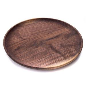 Andrew Pearce Black Walnut Wood Round Tray, 16"
