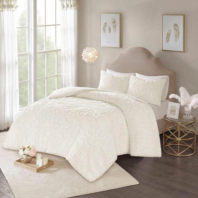 Madison Park Laetitia Full/Queen Duvet Cover Set in Ivory