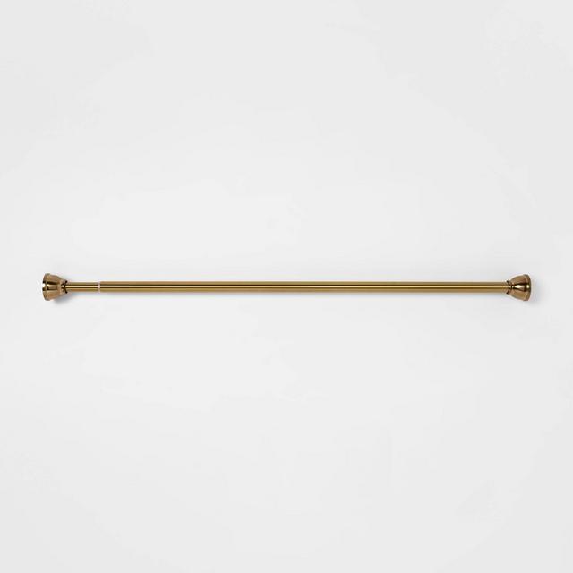 72" Half Moon Dual Mount Shower Rod Brass - Threshold™