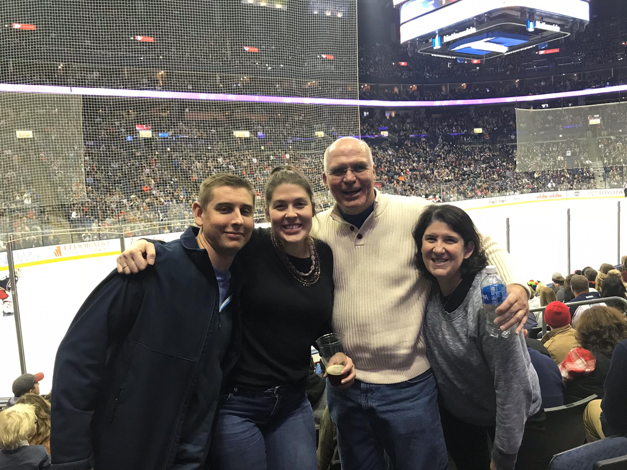 Columbus Blue Jackets game with Sam's parents (2017)