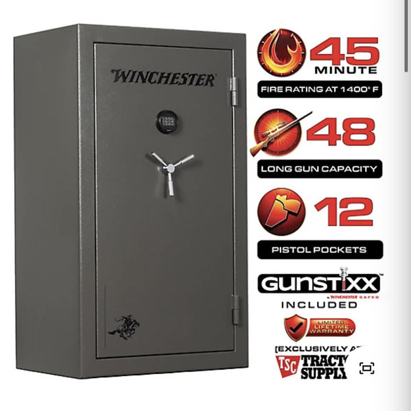 Winchester Safes 48 Long Gun 27.8 cu. ft. Electronic Lock Gun Safe, 45 min. Fire Rating, GunStiXX Included, Slate at Tractor Supply Co